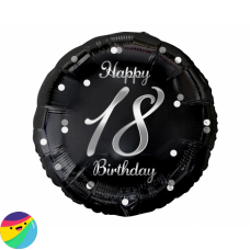 Folija balon - 18  Črno srebrn